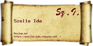 Szelle Ida névjegykártya